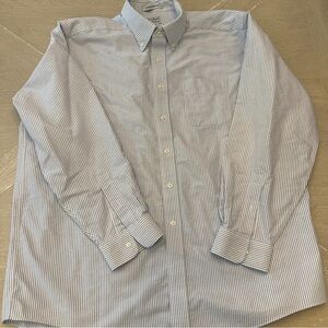 L.L. Bean Blue and White Dress Shirt Classic Style